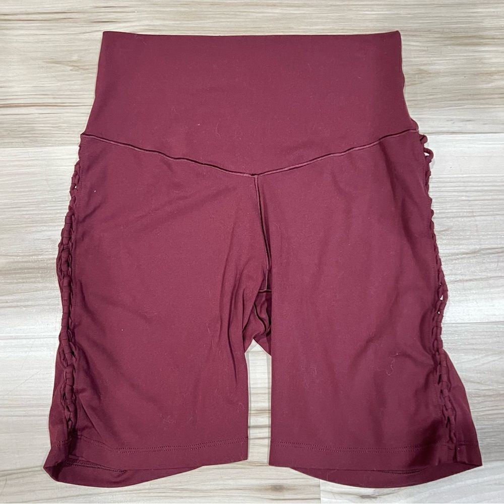 Aerie Real Me Xtra Hi Rise Maroon Bike Shorts Women’s Medium